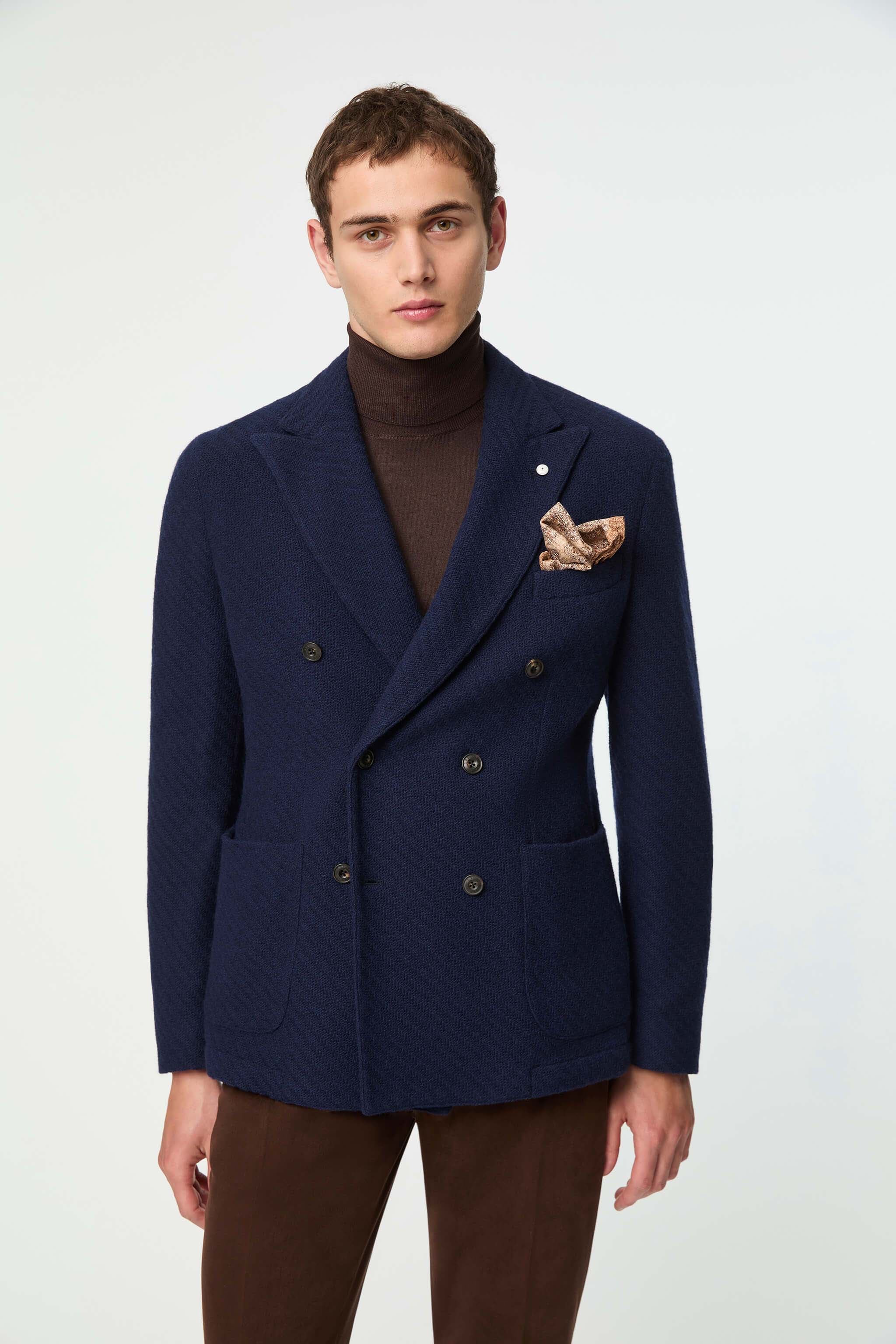 Double-breasted PUNTO jacket in blue