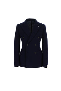 Double-breasted punto jacket in blue blue