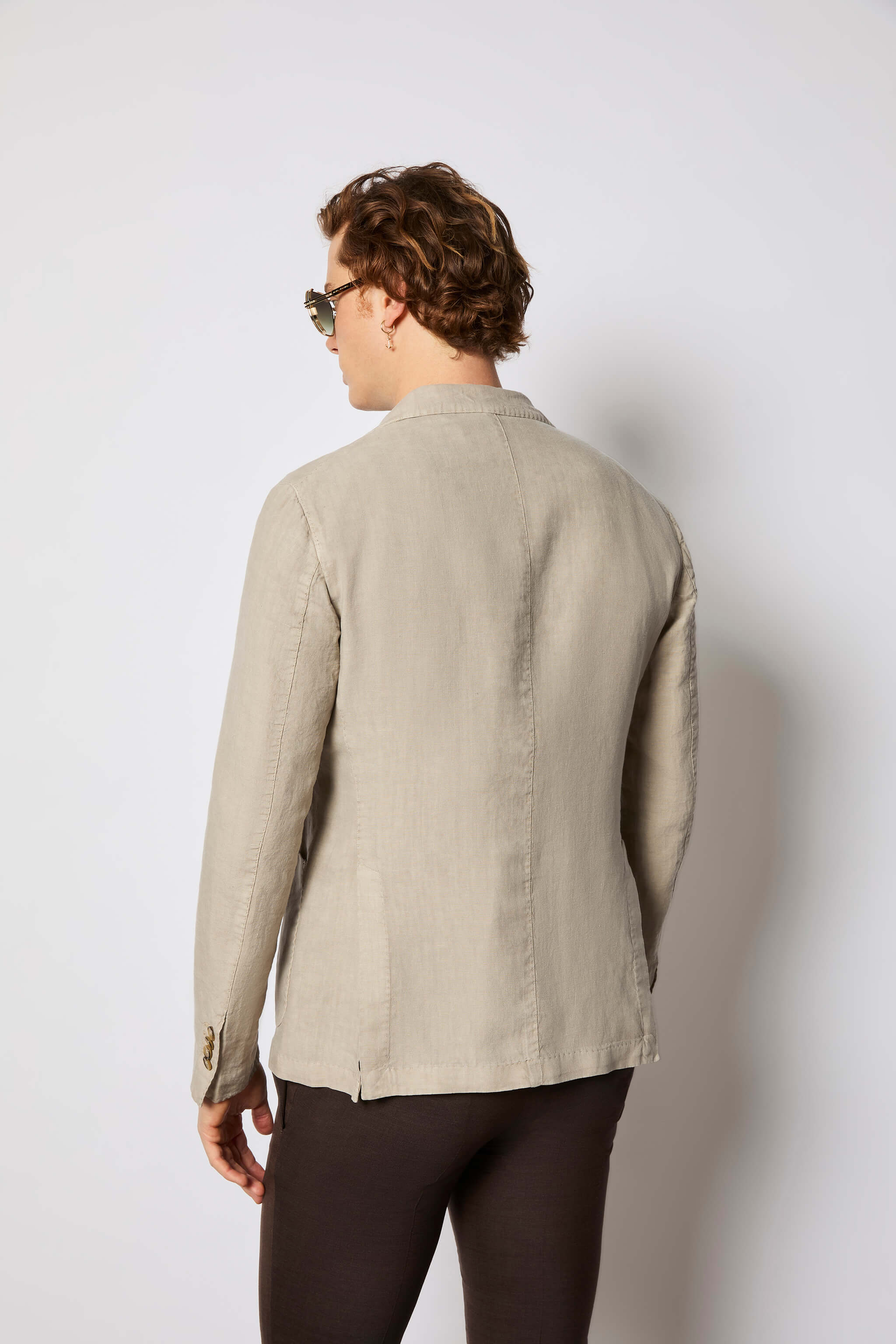 Garment-dyed JACK jacket slim fit - beige