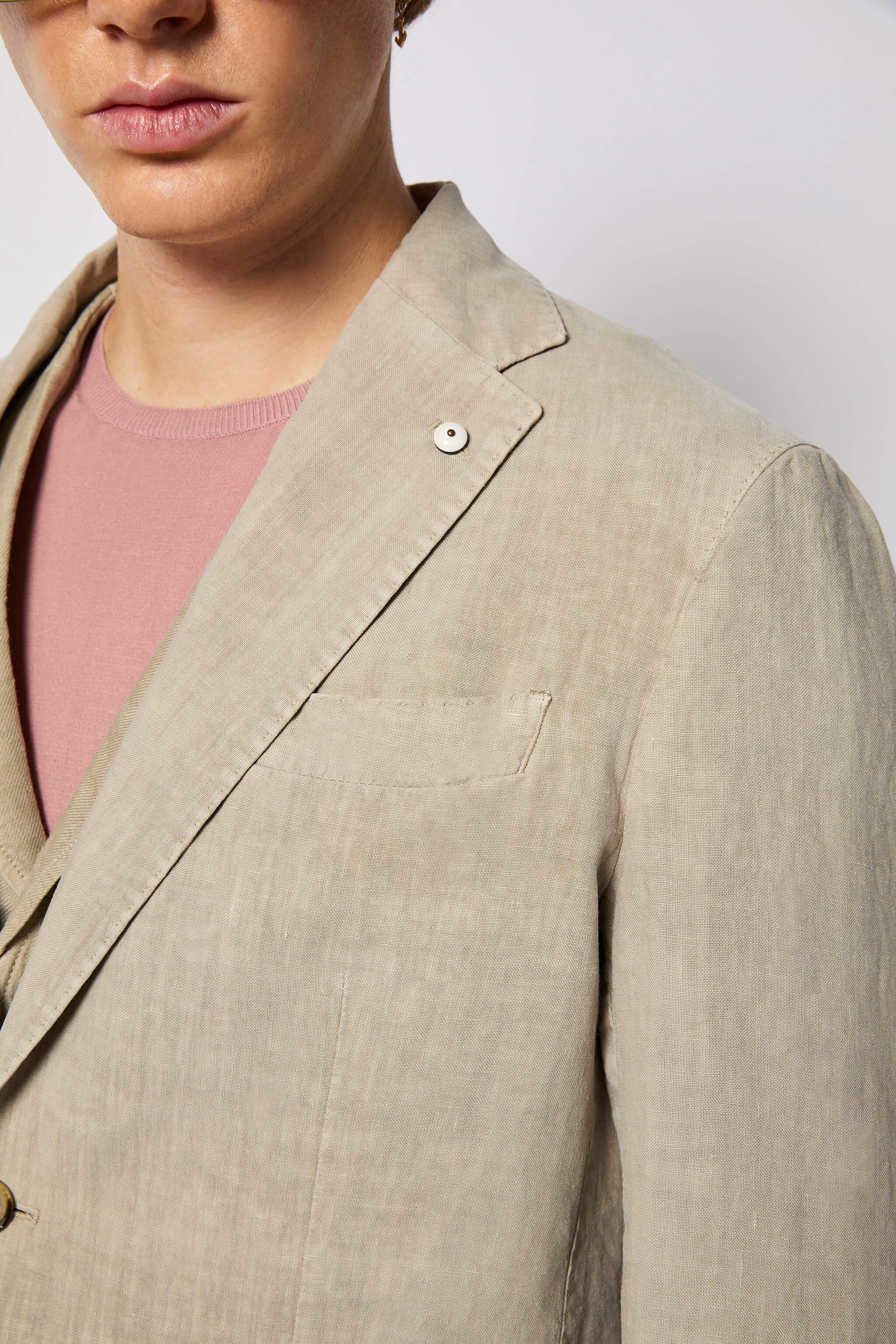 Garment-dyed JACK jacket slim fit - beige