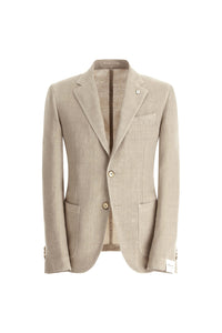 Garment-dyed jack jacket slim fit - beige beige