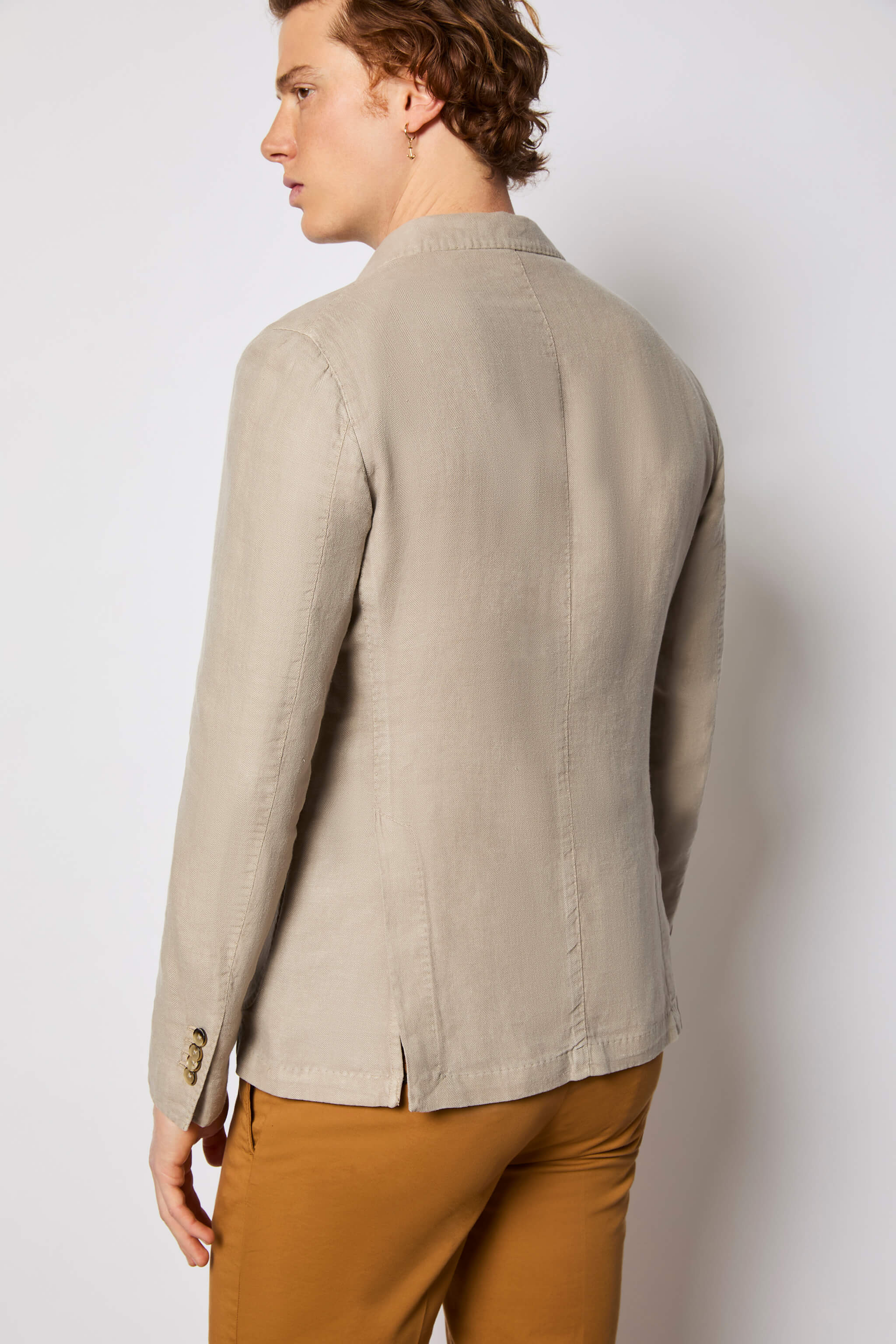 Garment-dyed JACK jacket slim fit - beige