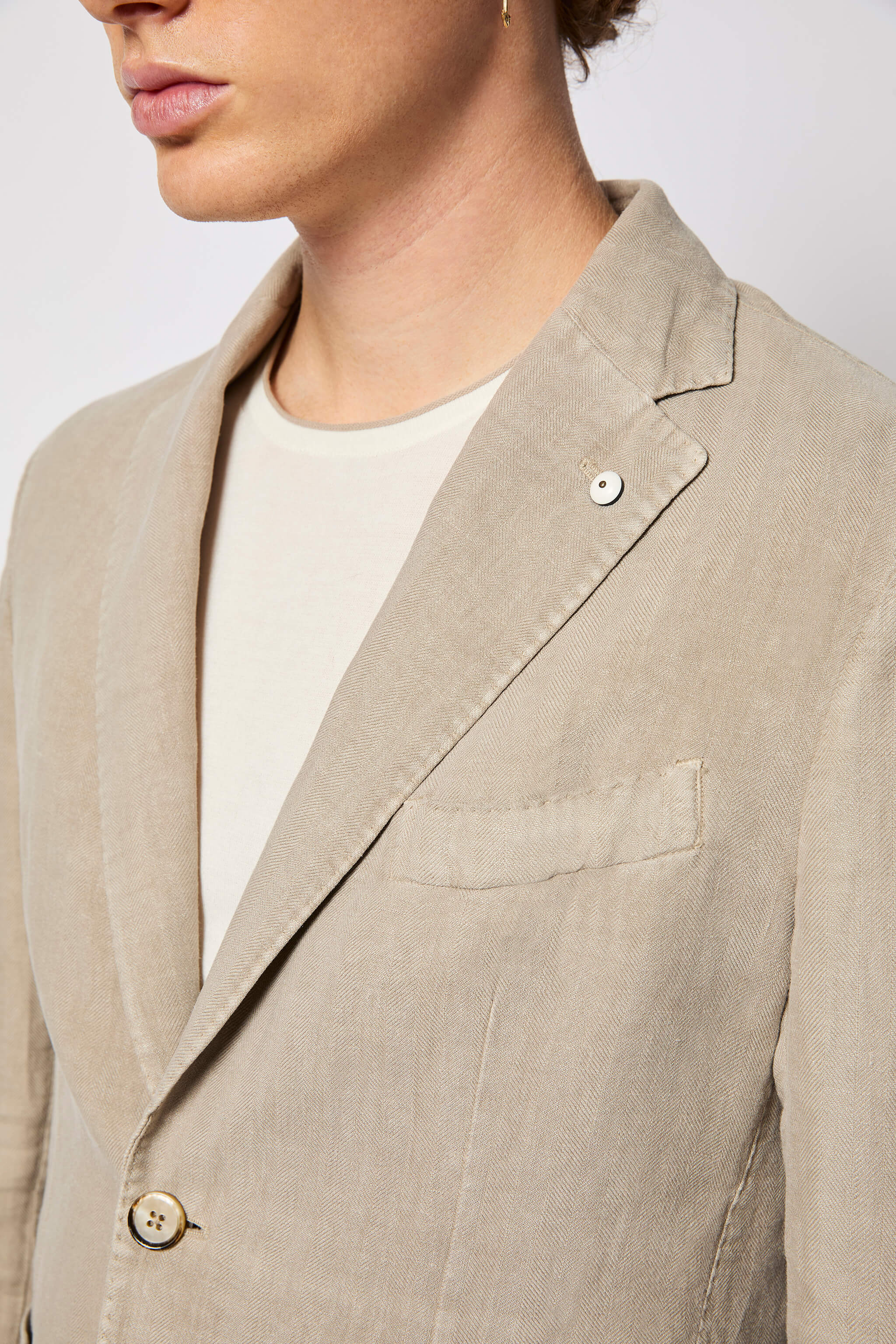 Garment-dyed JACK jacket slim fit - beige