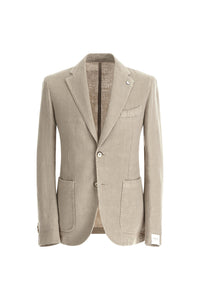 Garment-dyed jack jacket slim fit - beige beige