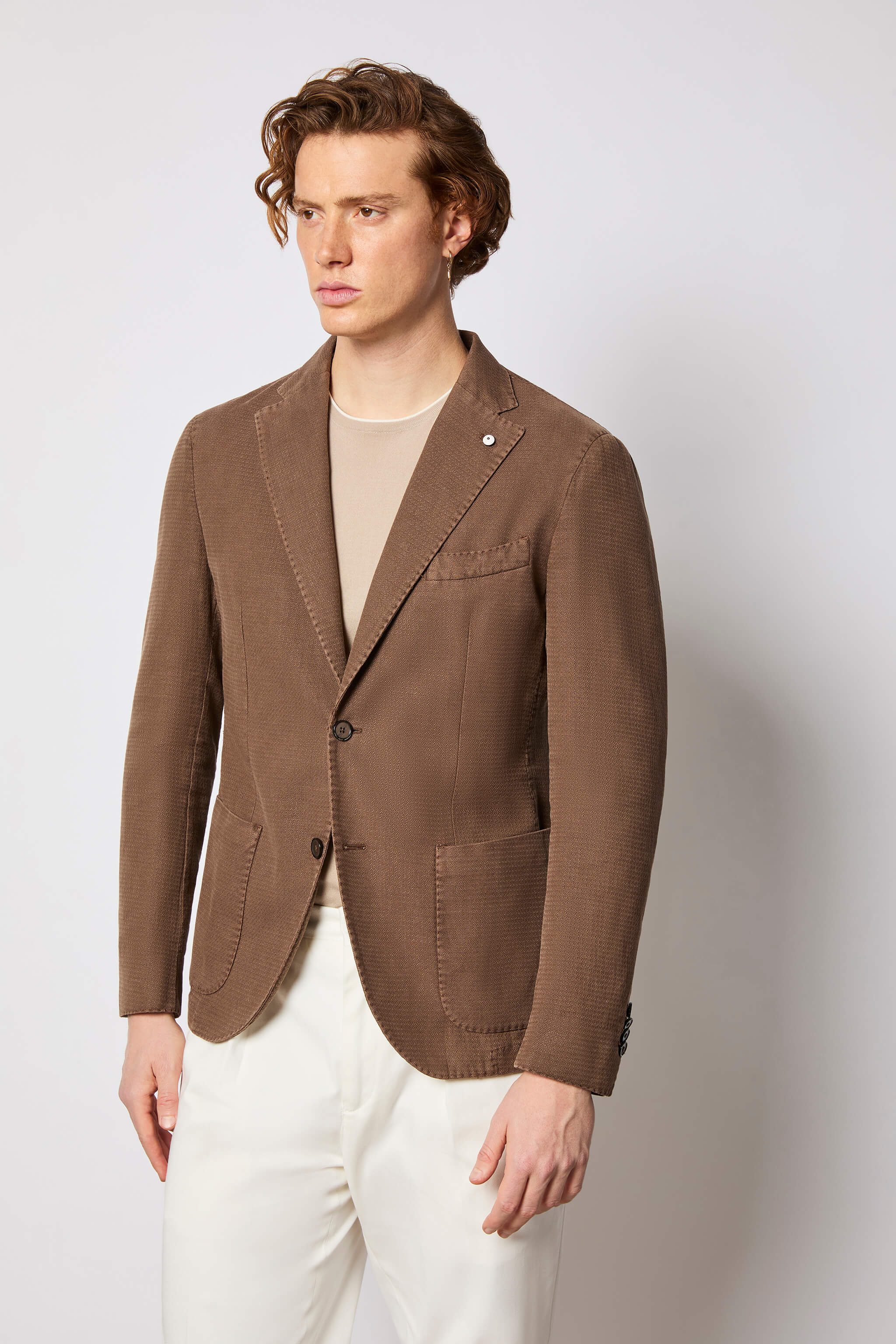 Garment-dyed JACK jacket slim fit - brown