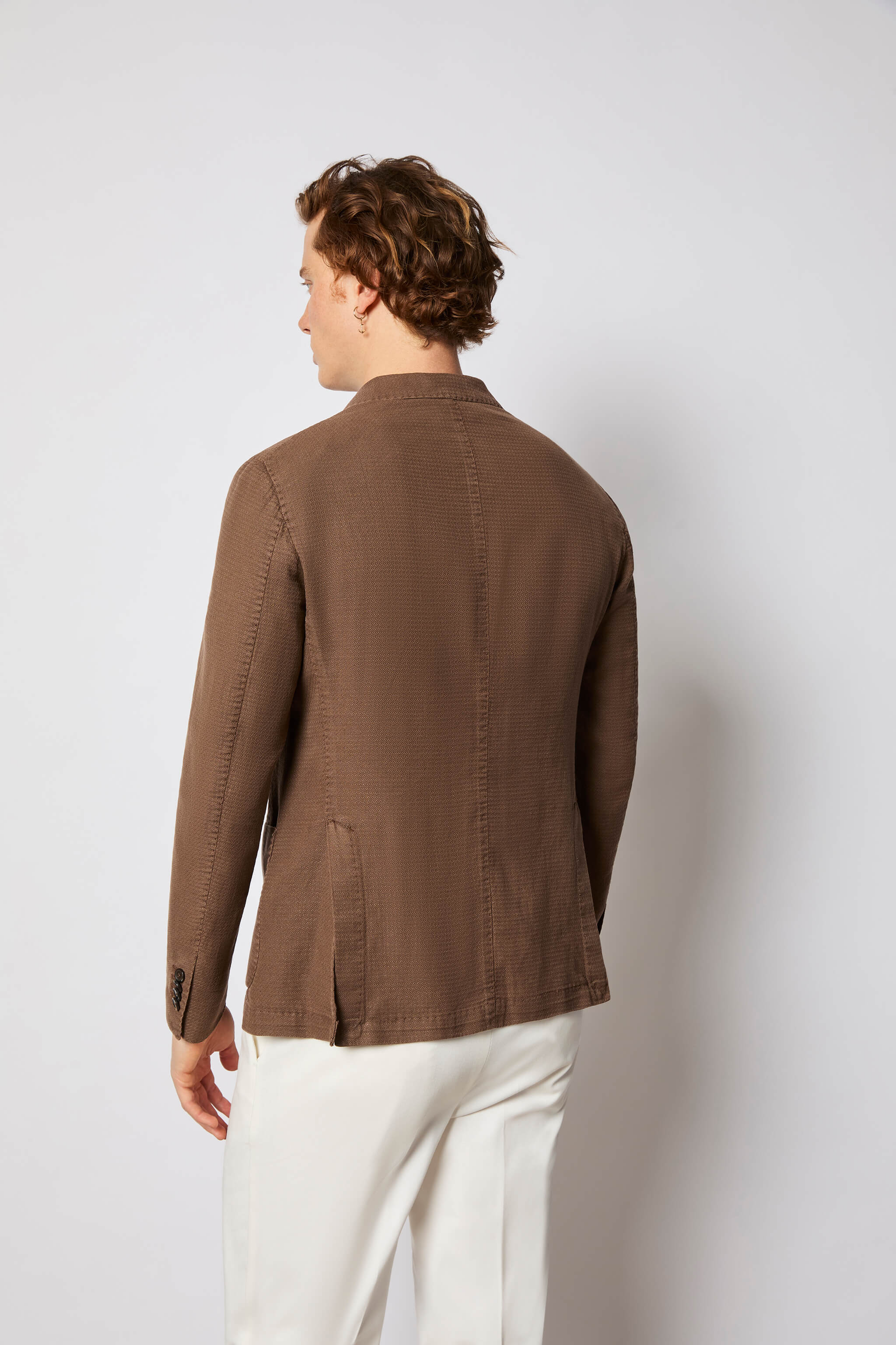 Garment-dyed JACK jacket slim fit - brown