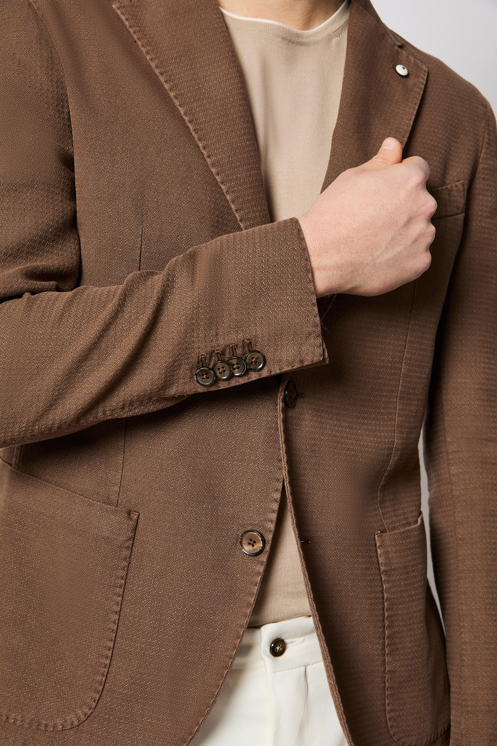 Garment-dyed JACK jacket slim fit - brown