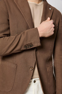 Garment-dyed jack jacket slim fit - brown brown