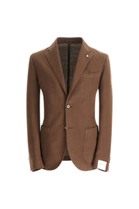 Garment-dyed jack jacket slim fit - brown brown