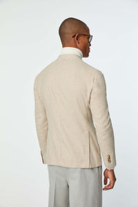 Washed slim-fit jack jacket in beige beige