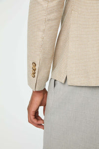 Washed slim-fit jack jacket in beige beige