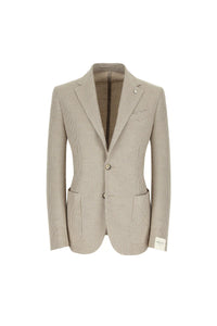 Washed slim-fit jack jacket in beige beige