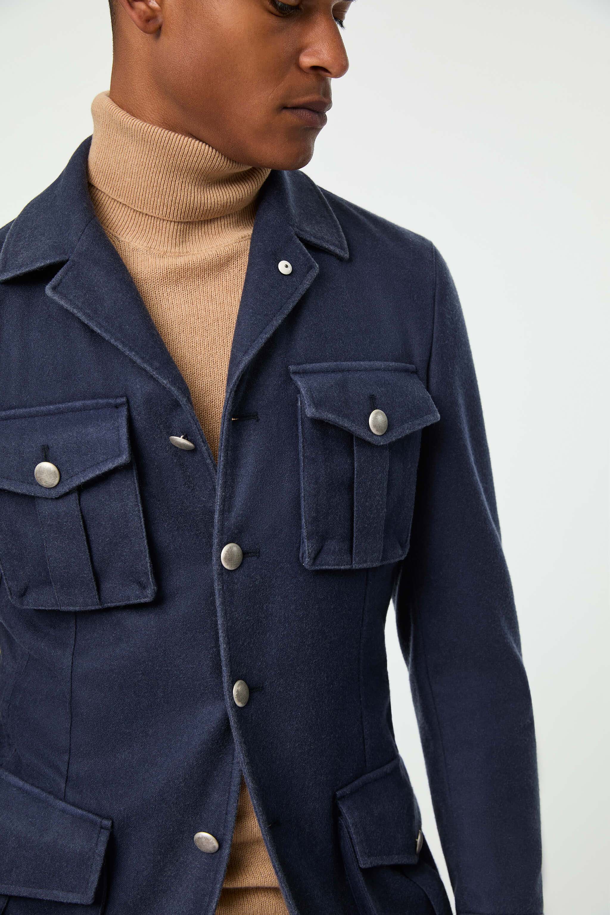 Garment-dyed SAHARA jacket in blue