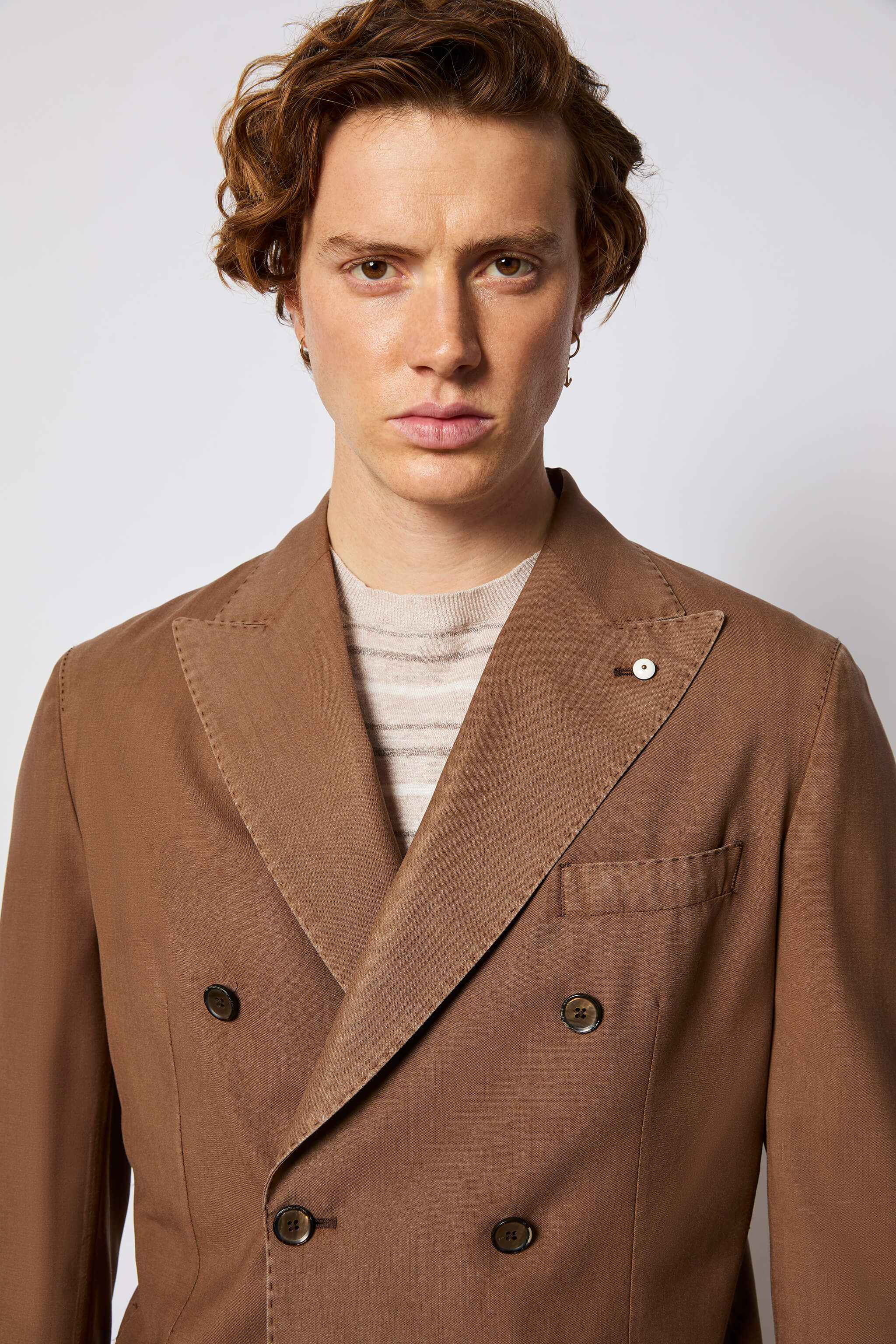 Double-breasted TOM jacket - brown