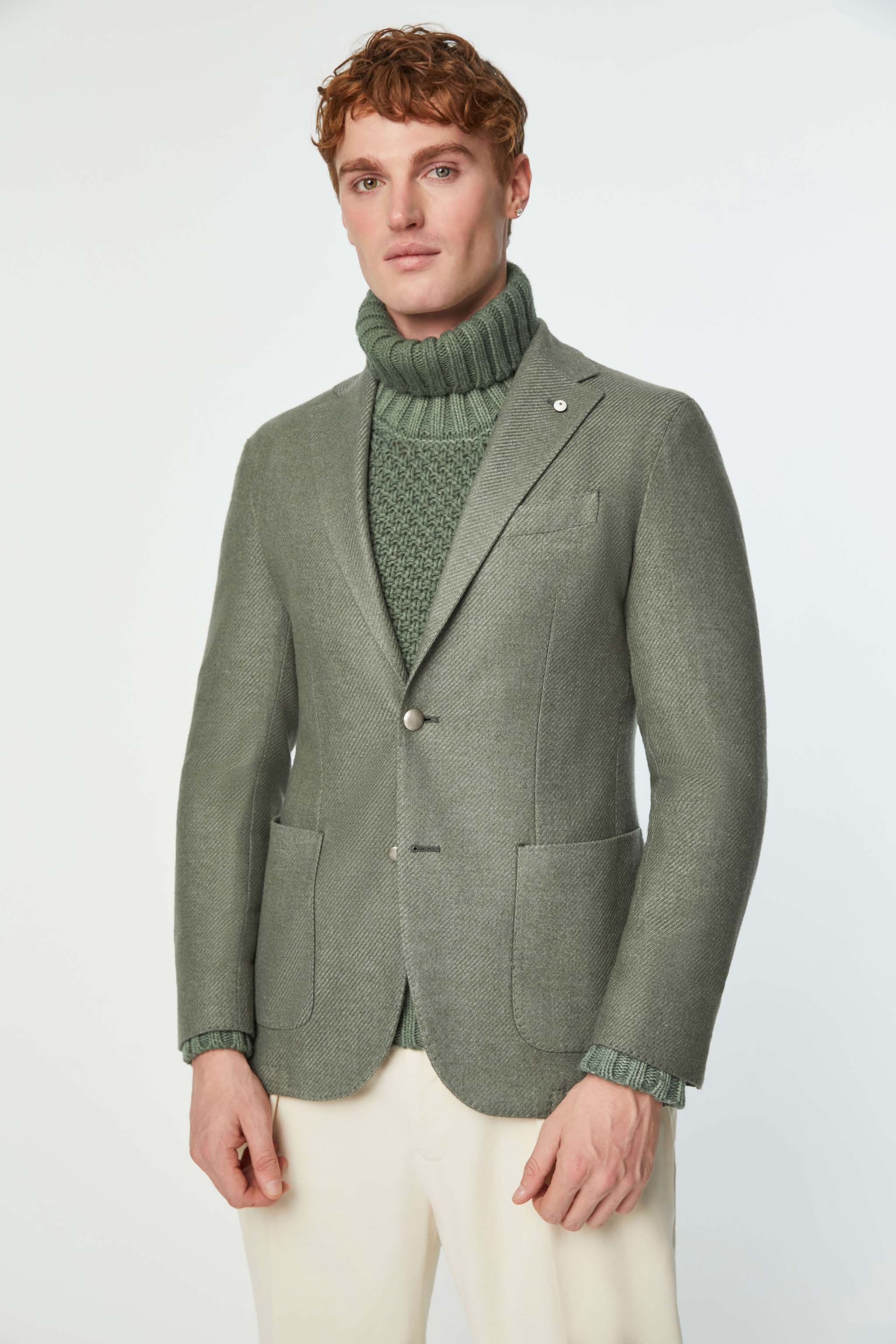 Garment-dyed JACK jacket in light green