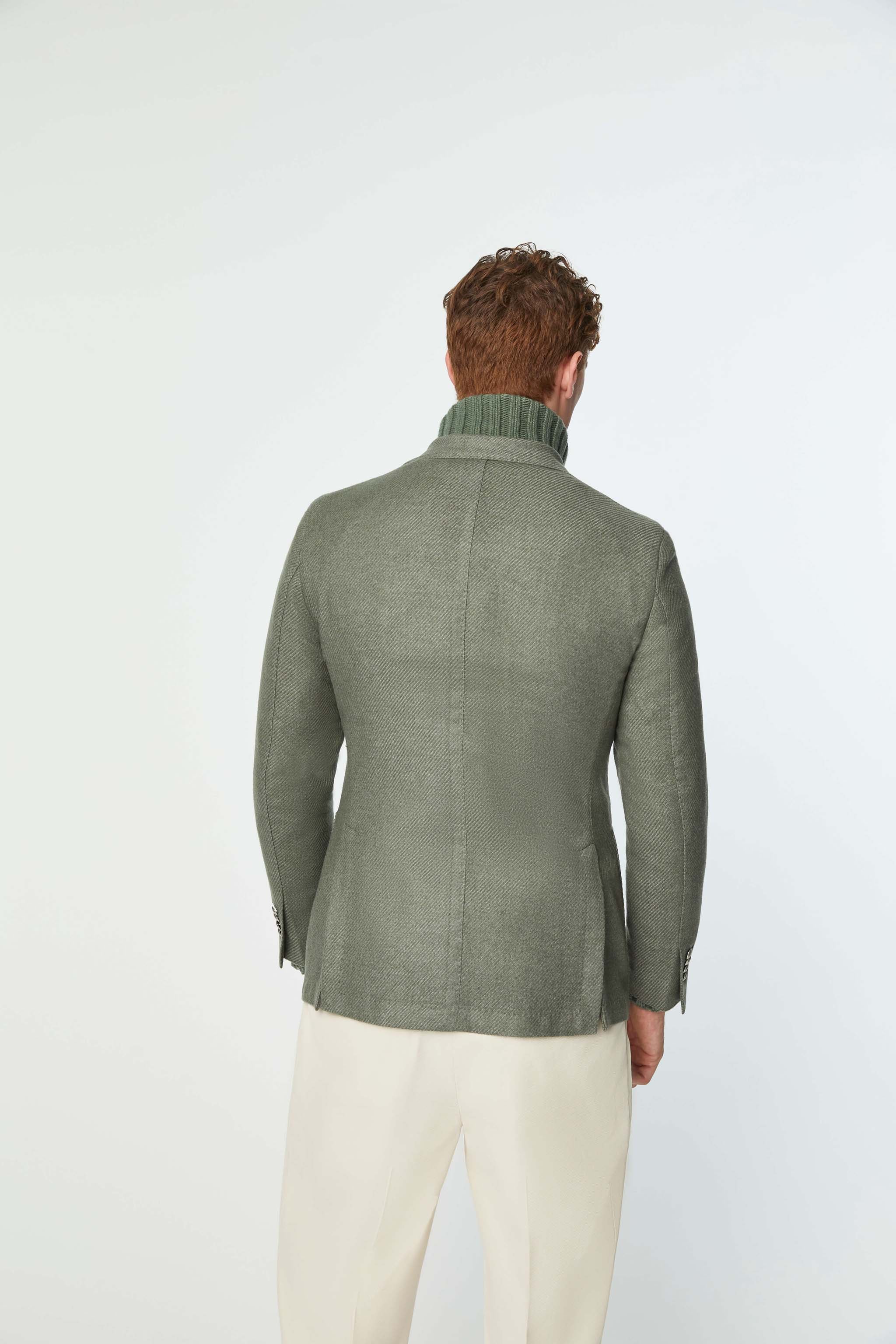 Garment-dyed JACK jacket in light green