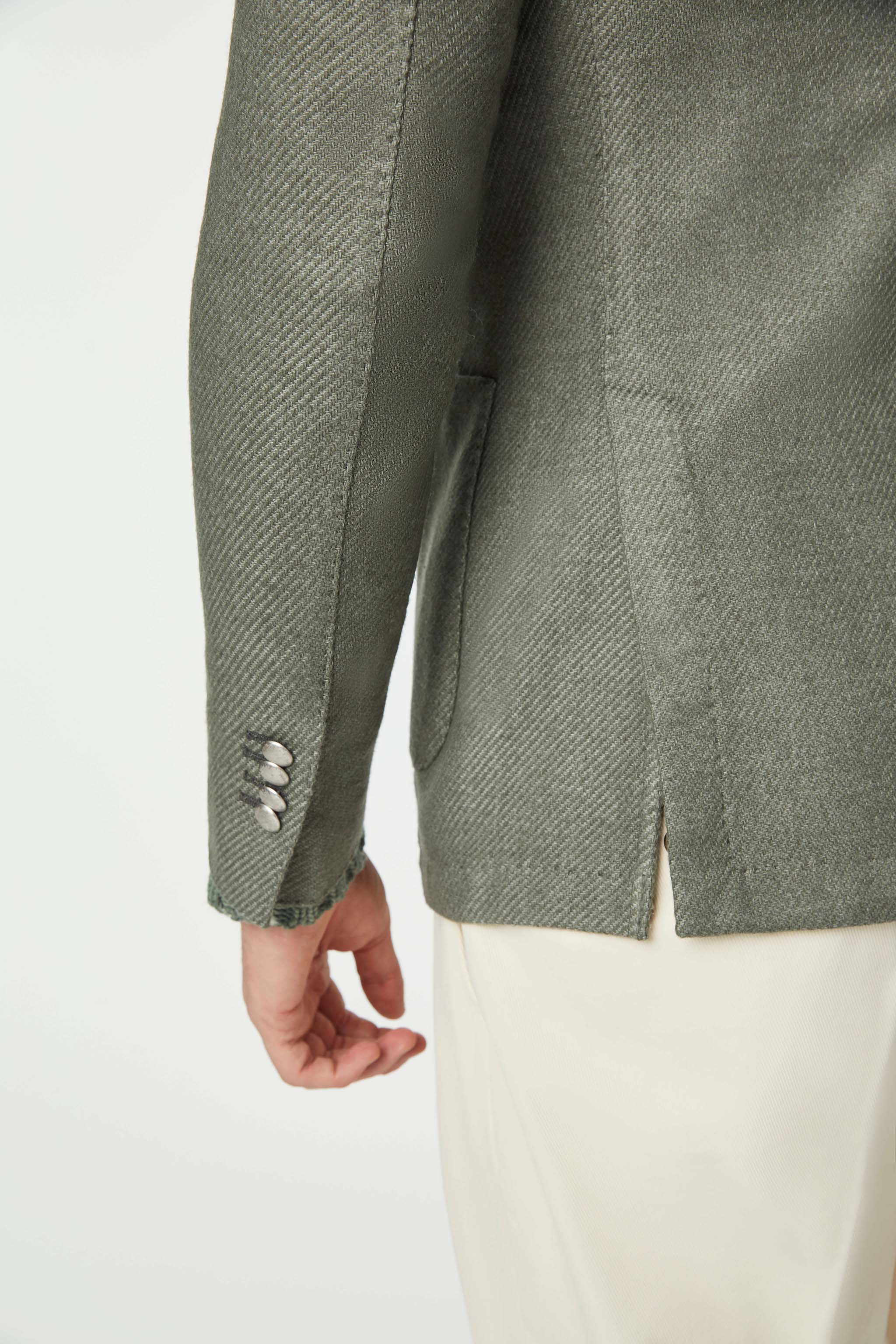 Garment-dyed JACK jacket in light green