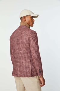 Garment-dyed jack jacket in crushed berry bordeaux