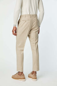 Slim-fit untreated tom suit in hazelnut beige