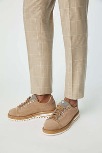 Slim-fit untreated tom suit in hazelnut beige