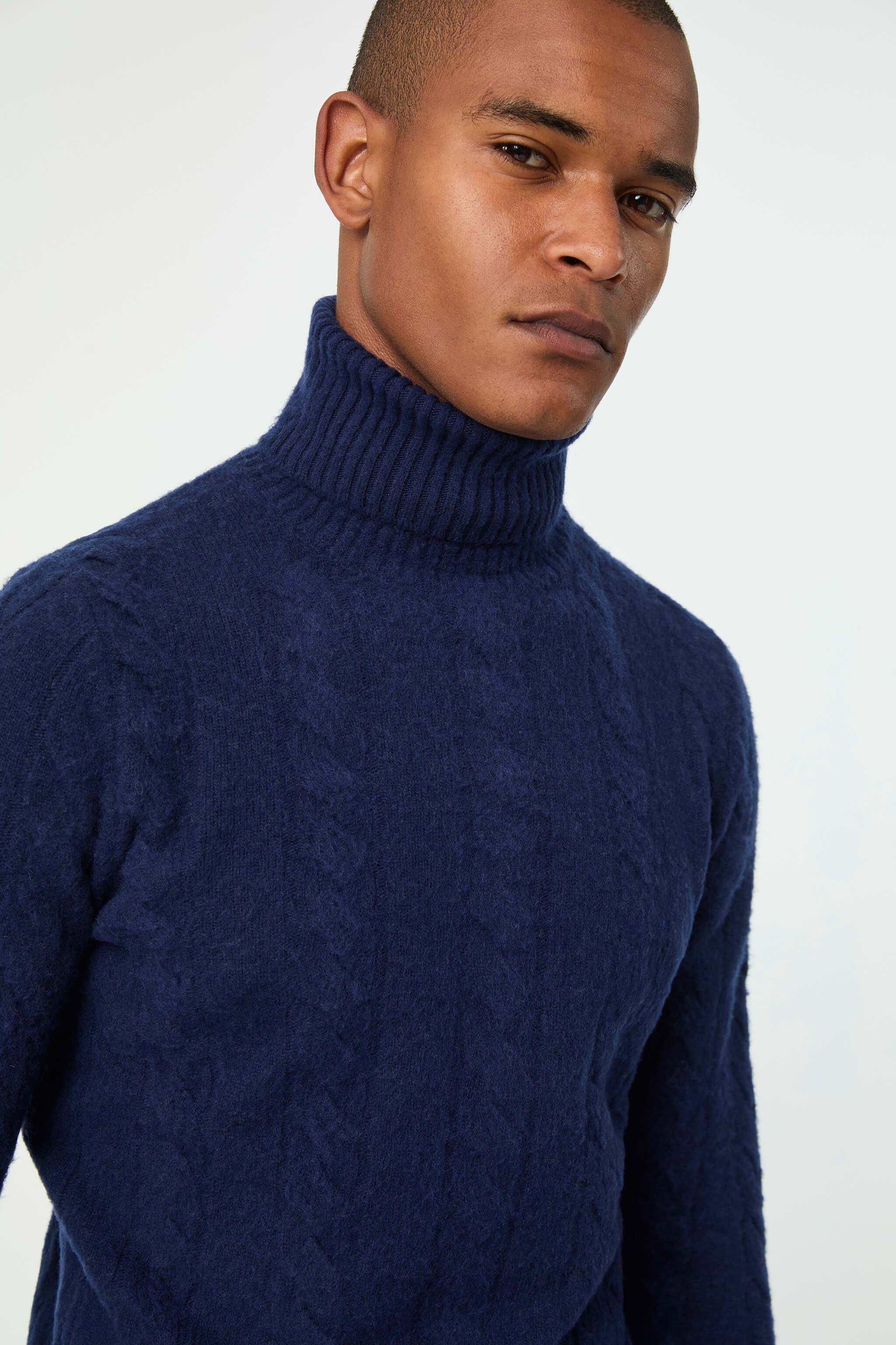 Ocean blue turtleneck