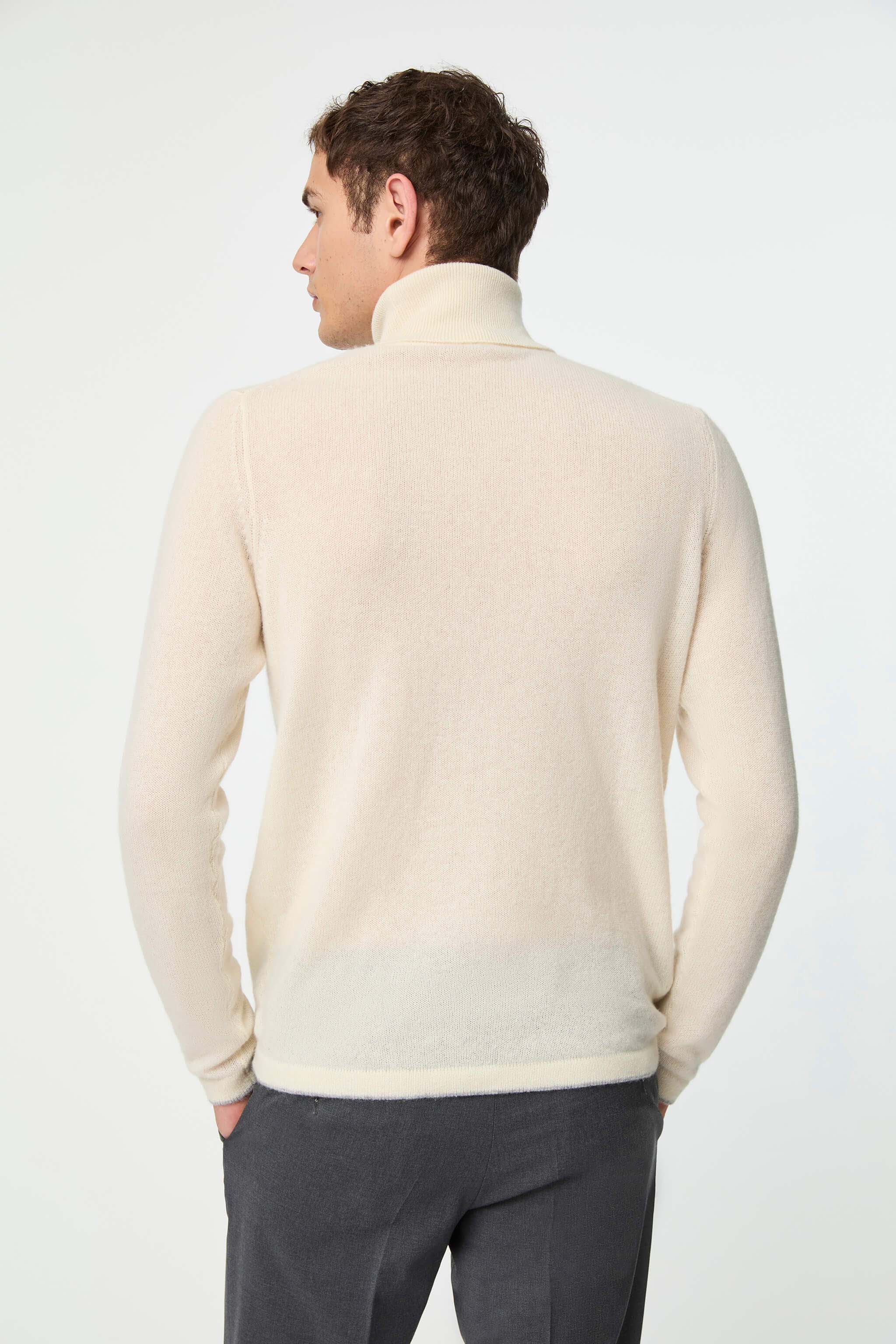 Men s cashmere turtleneck off white. L.B.M. 1911