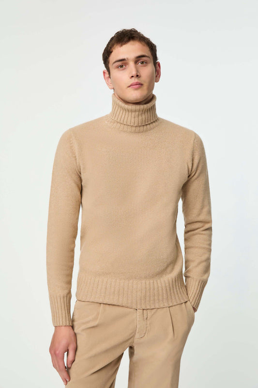 Beige turtleneck