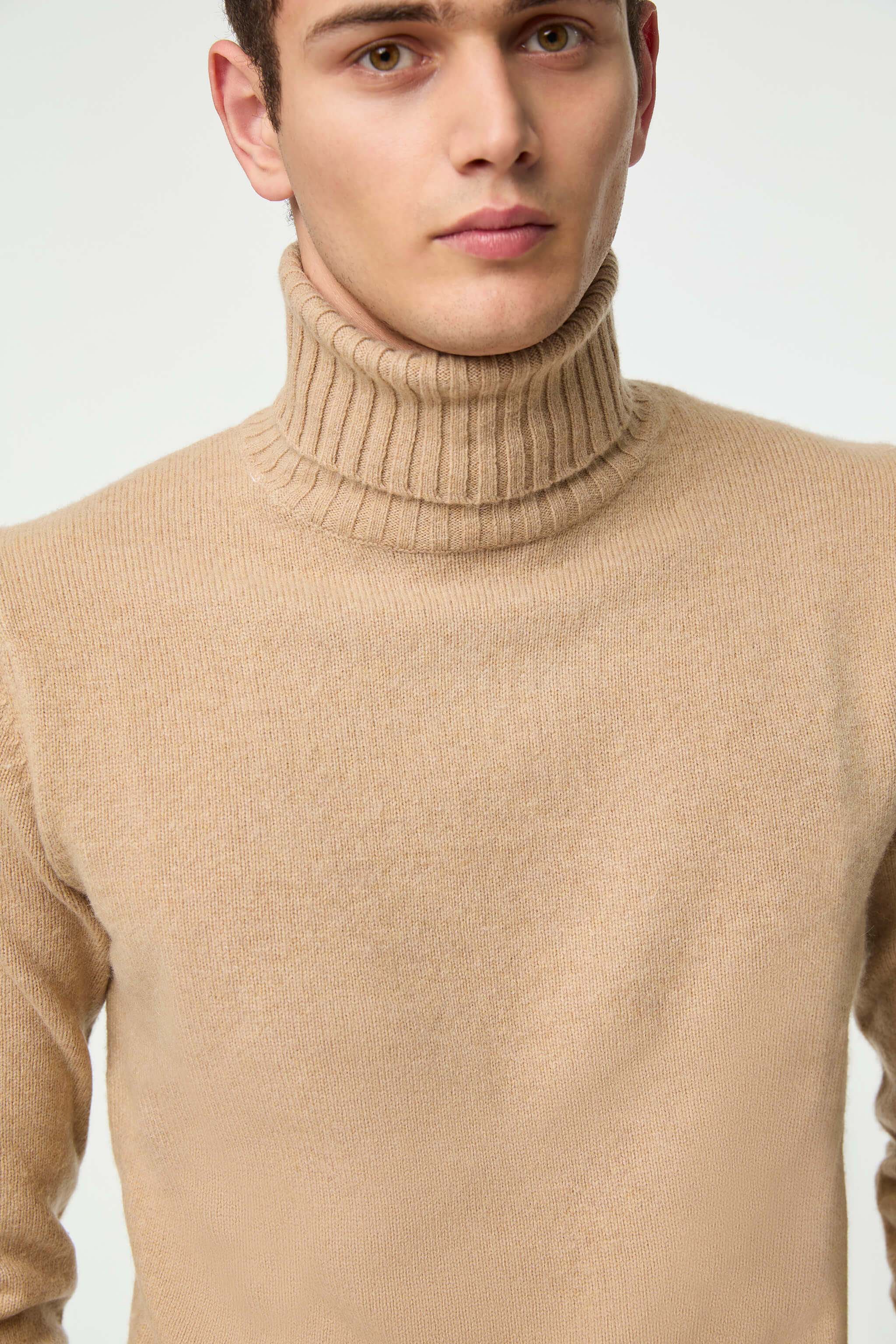 Beige turtleneck