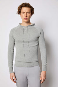 Gray hoodie with logo light grey