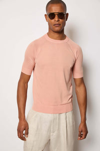 Short-sleeve cotton t-shirt - pink pink