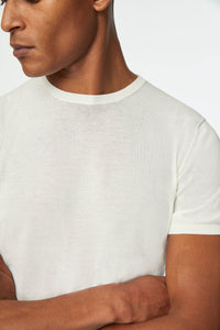 Short-sleeved shirt in white cotton white