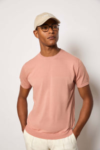 Short-sleeve cotton t-shirt - pink pink