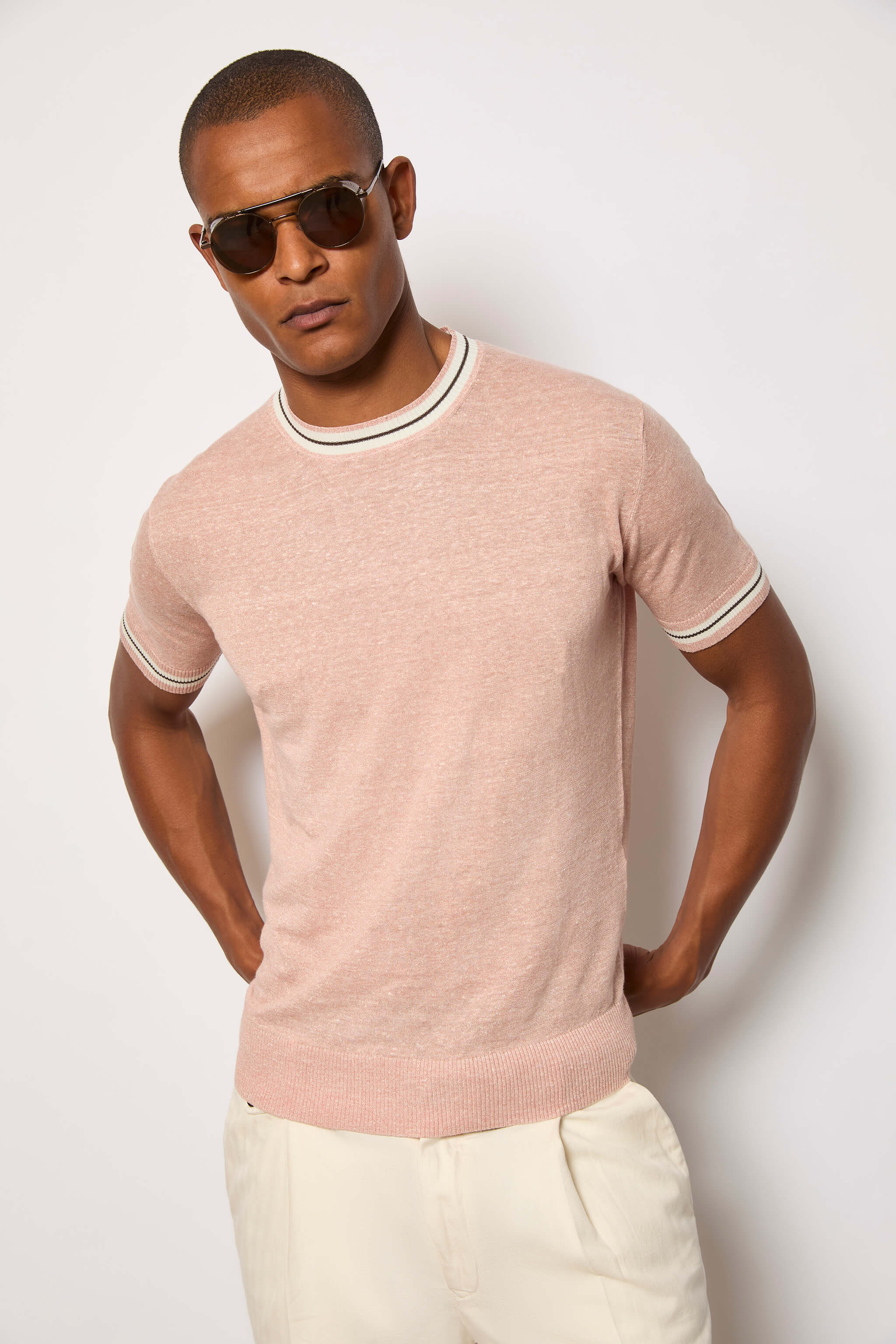 Short-sleeve cotton T-shirt - pink