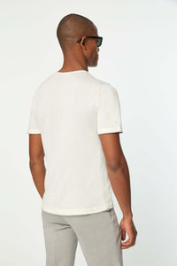 Short-sleeved shirt with contrasting details in white white