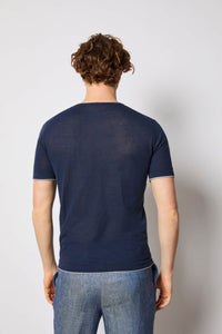 Short-sleeve crewneck - dark blue blue