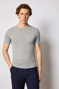 Short sleeve shirt in gray light grey