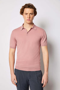 Short-sleeve polo shirt - pink pink