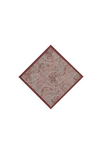 Geometric-print silk pocket square - sienna brick