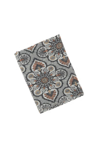 Floral print scarf in gray light grey