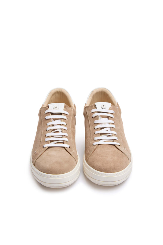 Sneaker retro-tennis beige