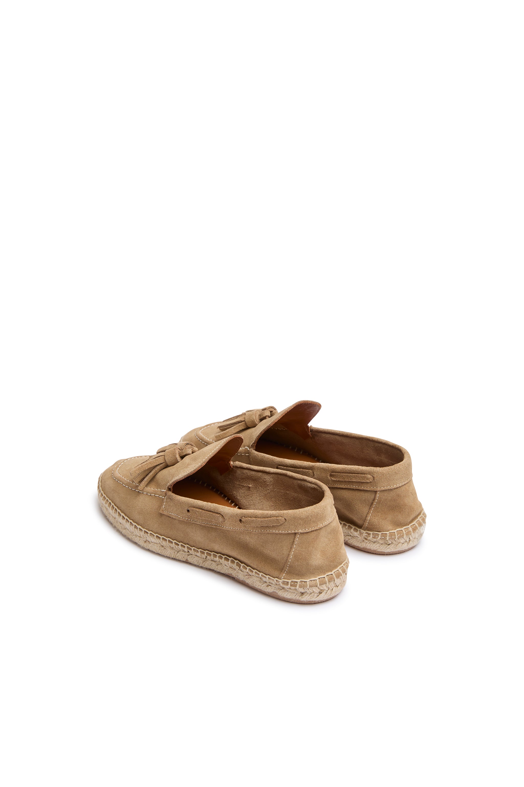 Suede tassel loafers - beige