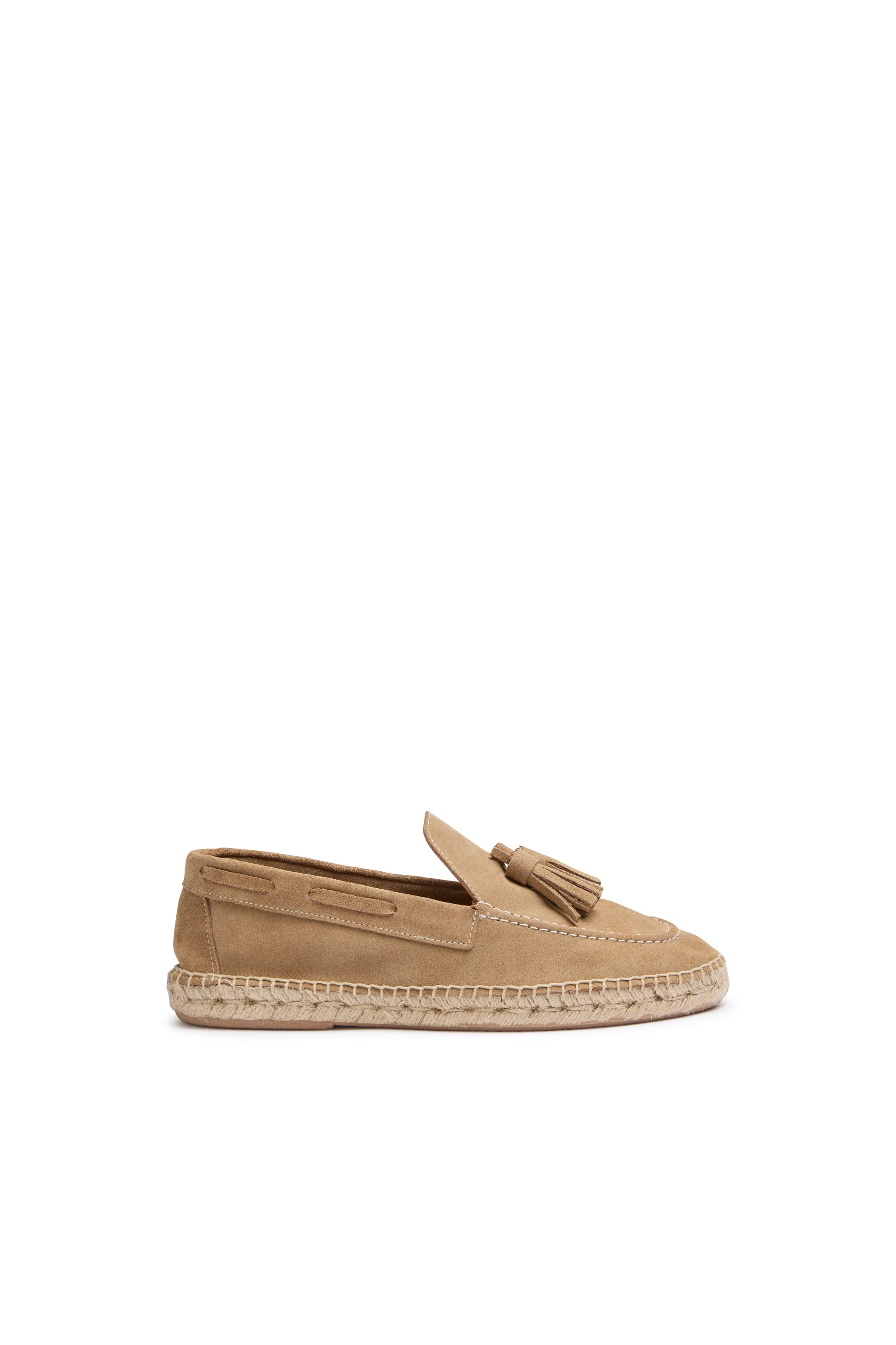 Suede tassel loafers - beige