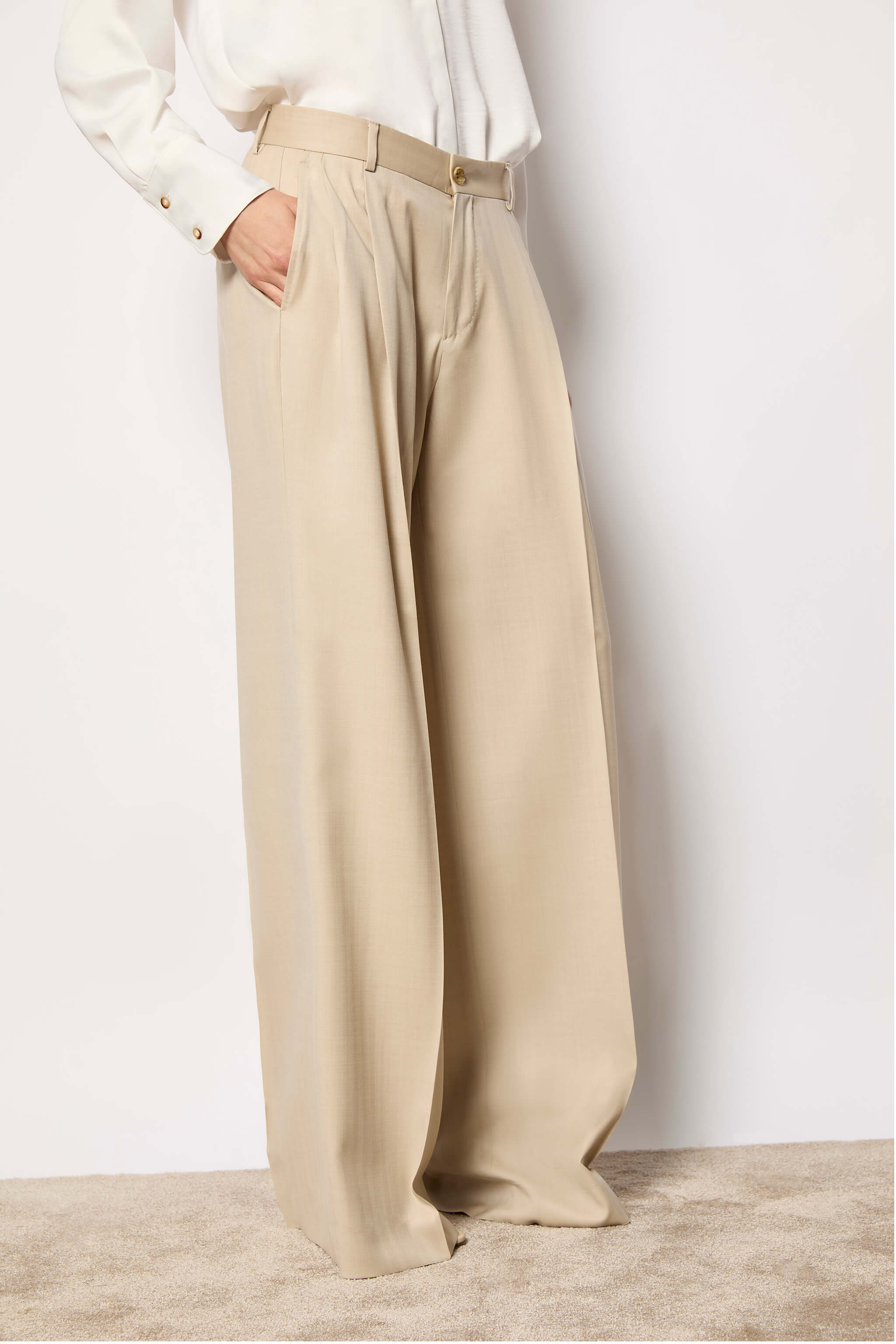 Pantalone palazzo ELISA beige