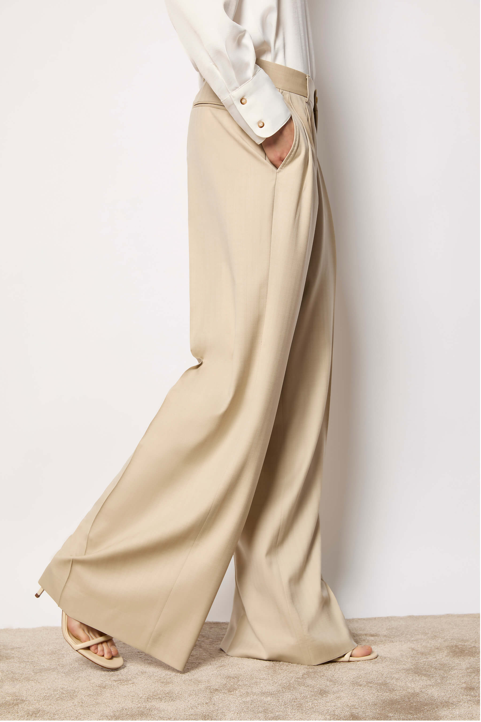 Pantalone palazzo ELISA beige