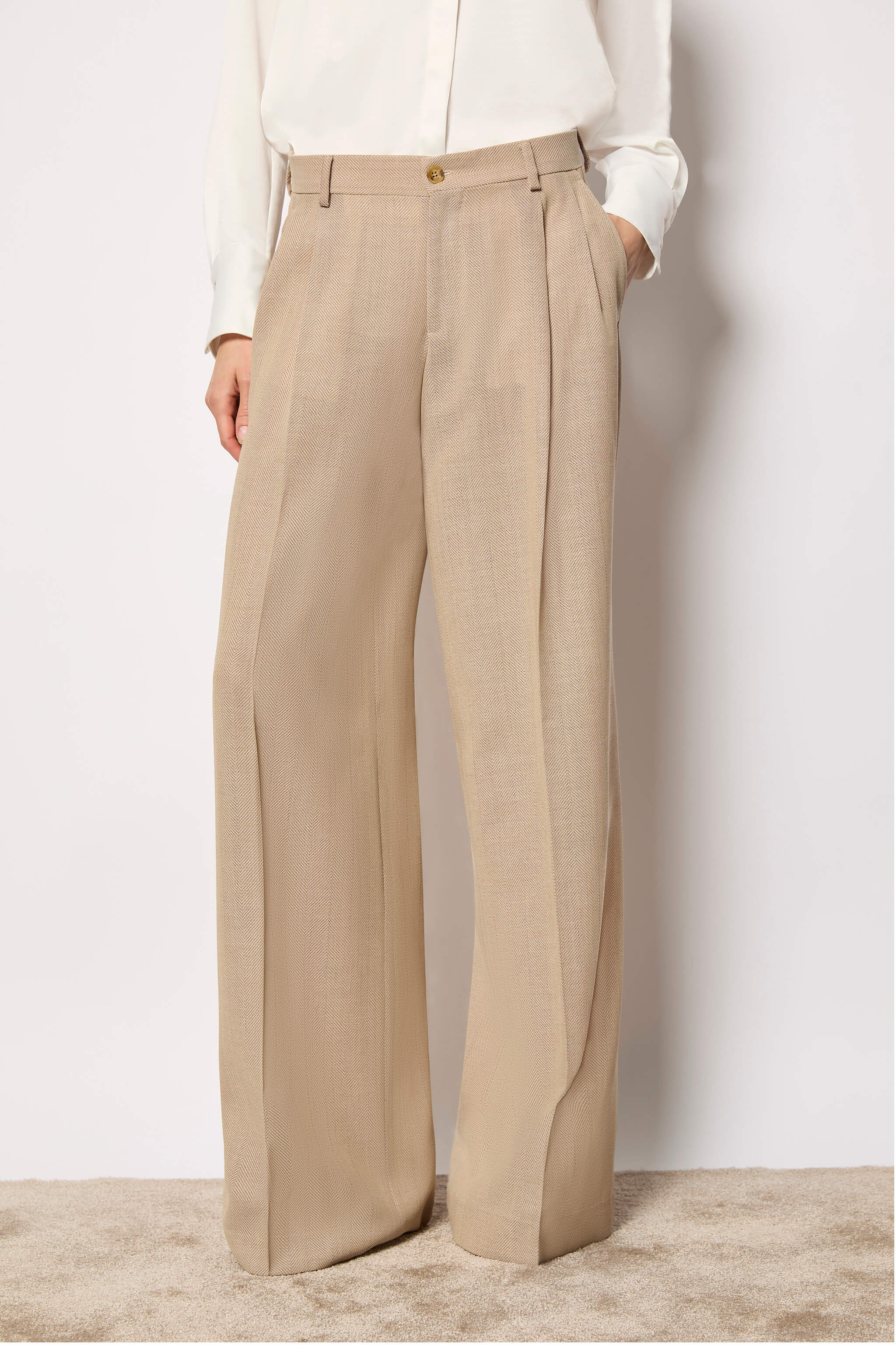 Pantalone palazzo ELISA beige