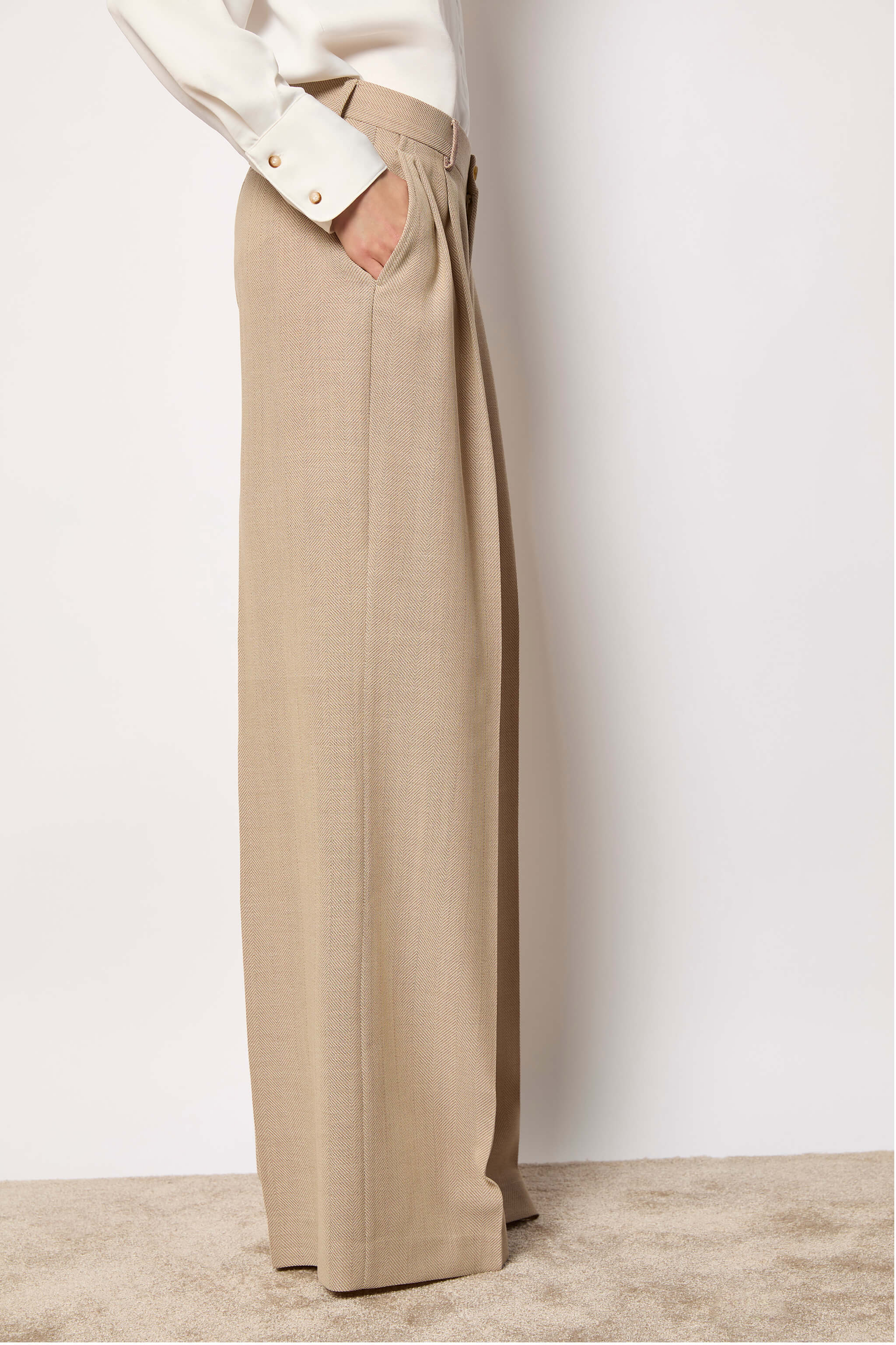 Pantalone palazzo ELISA beige