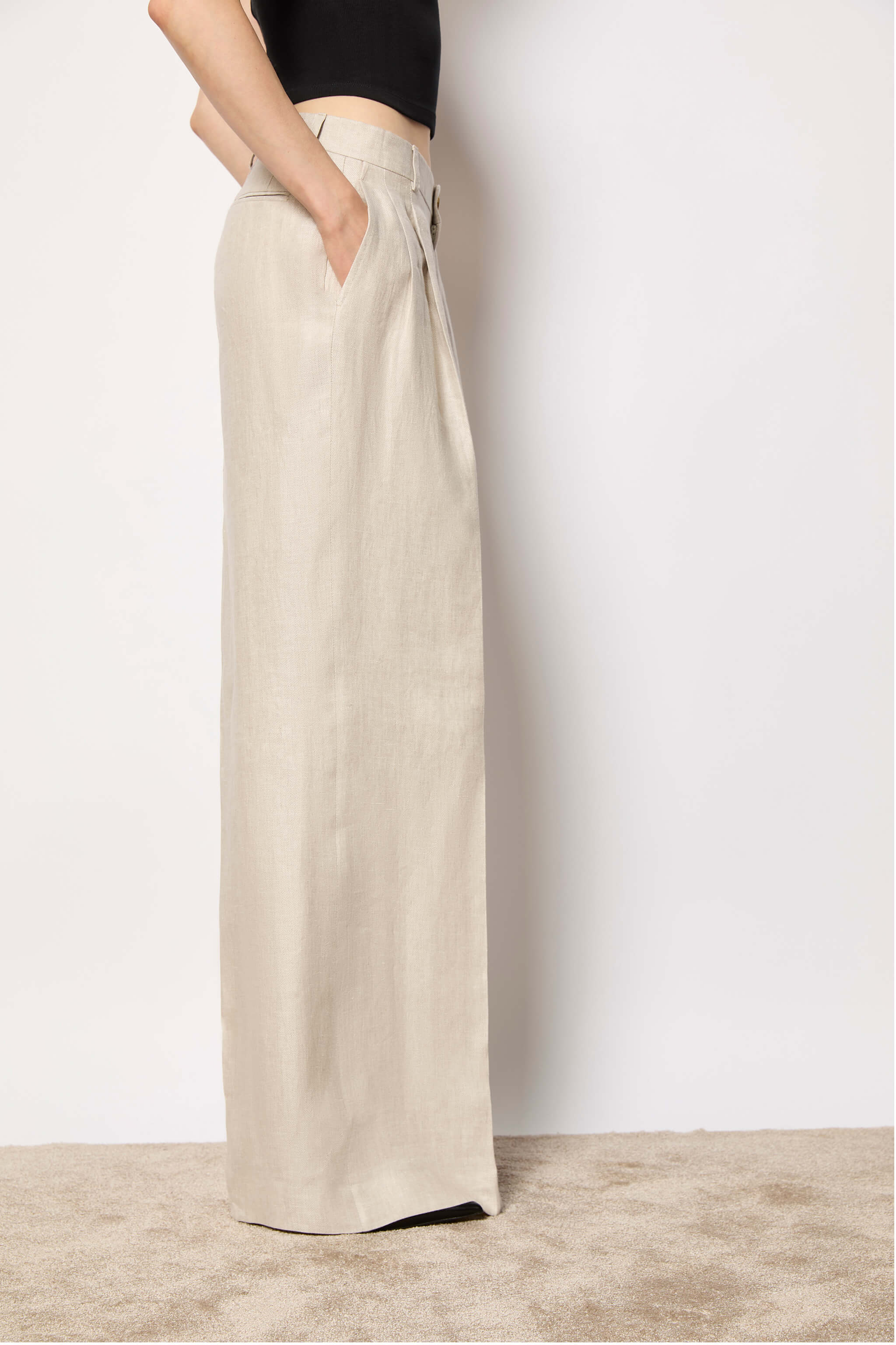 ELISA palazzo pants - sand beige