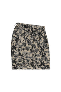 Manu shorts untreated - palm tree print black