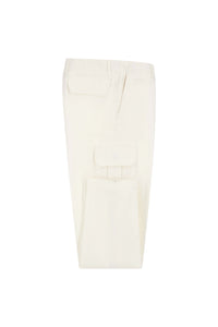 Garment-dyed cargo pants - ivory white