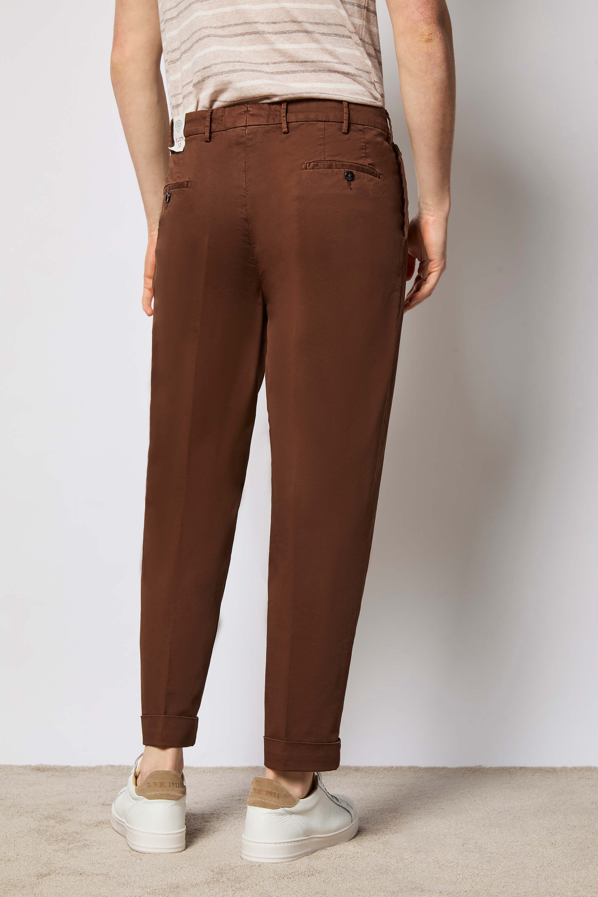 Garment-dyed MILES pants - brown